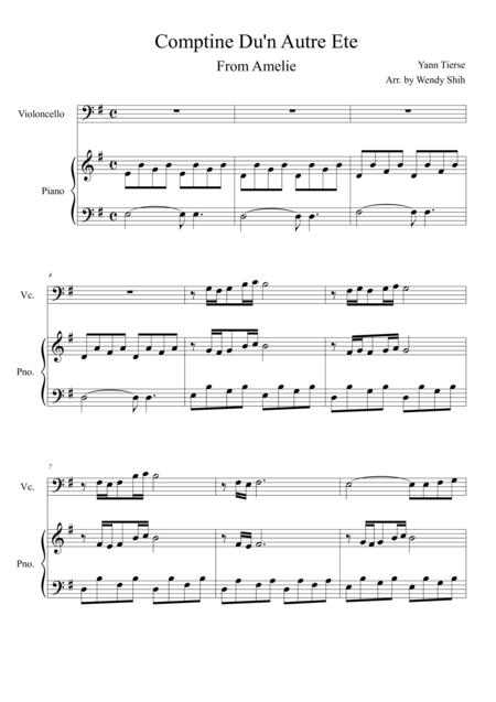 amelie piano sheet music pdf